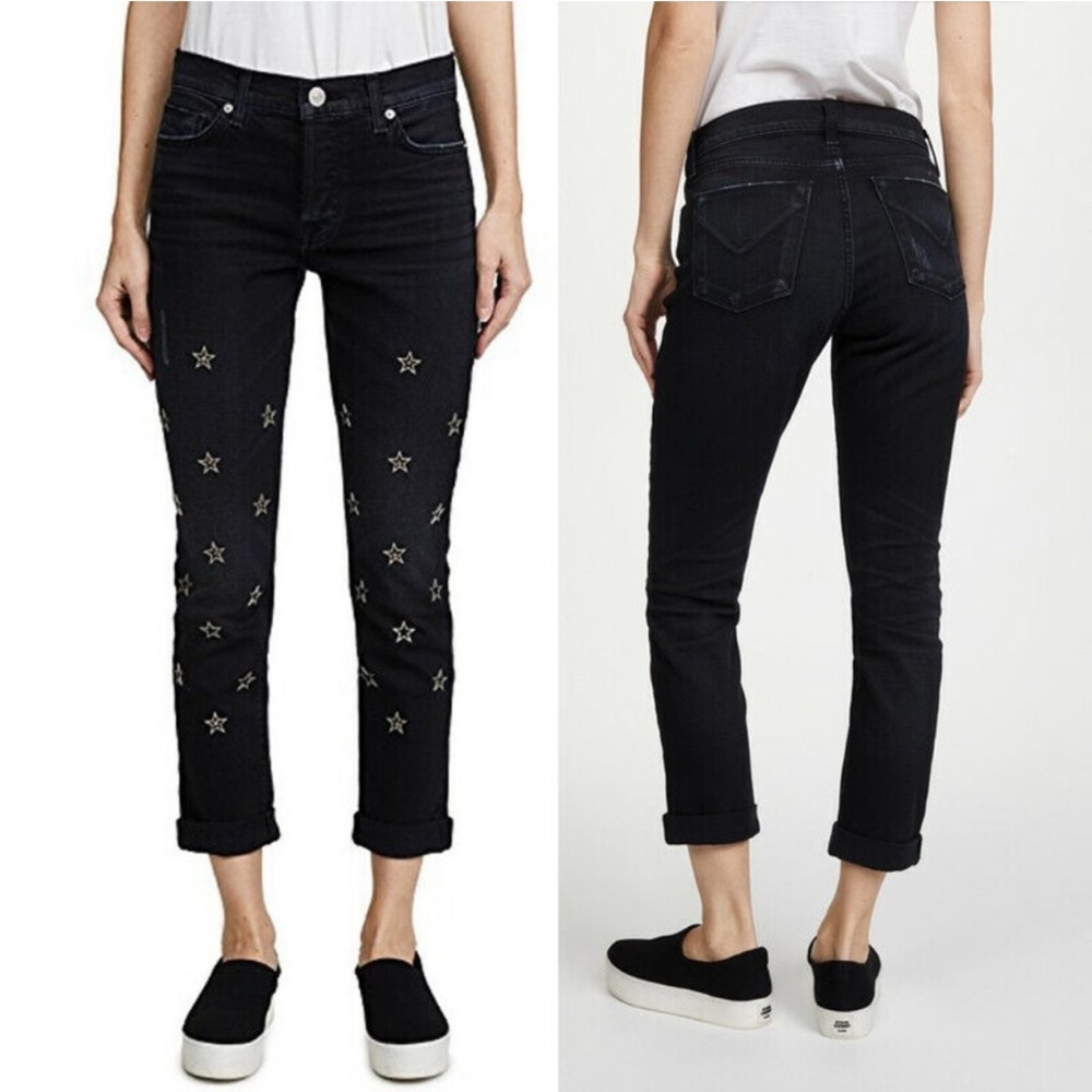 Hudson Black jeans - Riley Crop relaxed straight